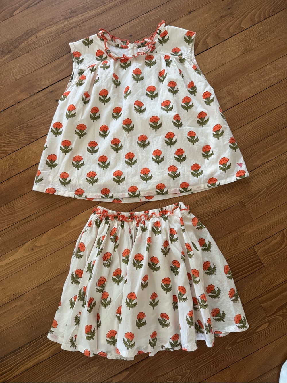 Pink Chicken Skirt Set